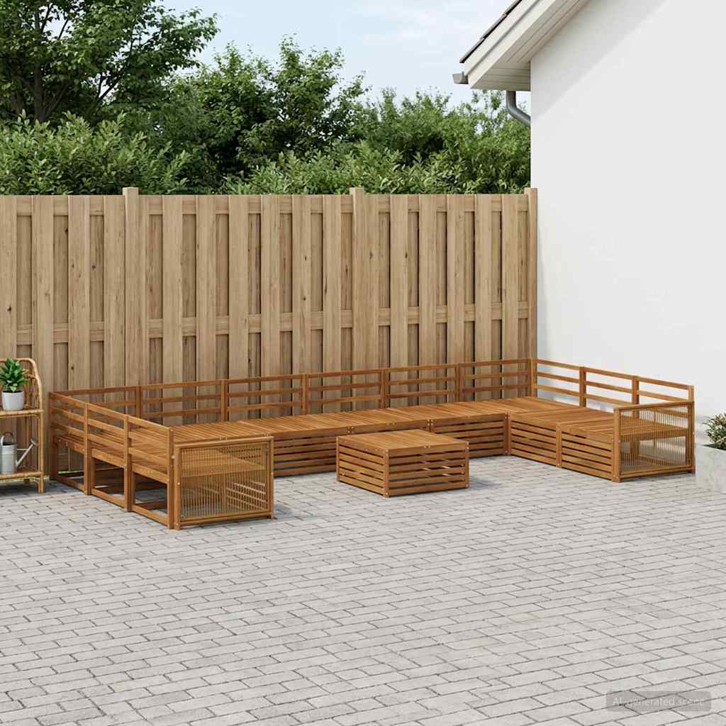 Setovi sofa 11 pcs Čvrsto drvo akacije