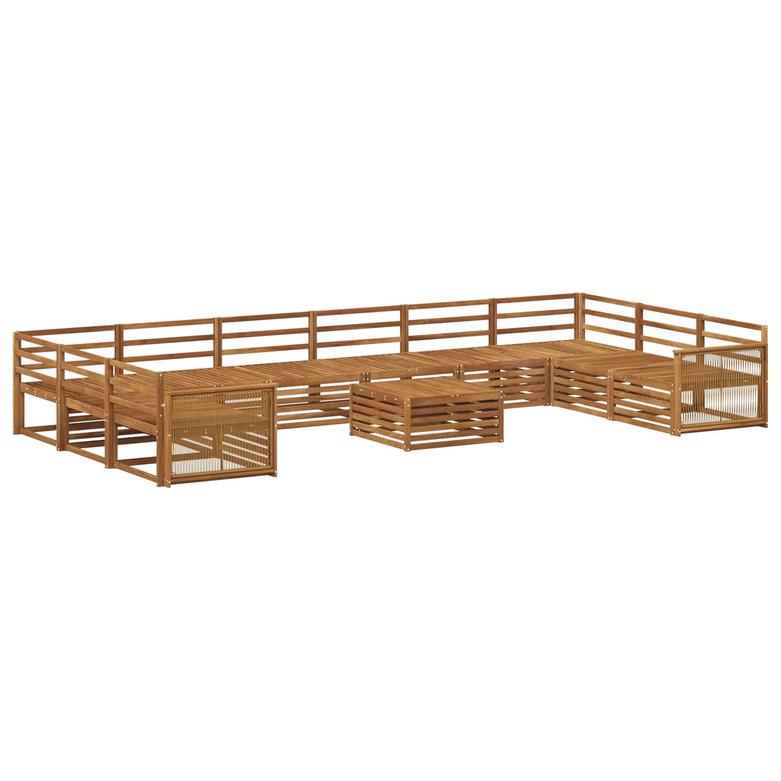 Setovi sofa 11 pcs Čvrsto drvo akacije
