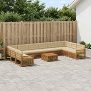 Setovi sofa 11 kom. Čvrsto drvo akacije