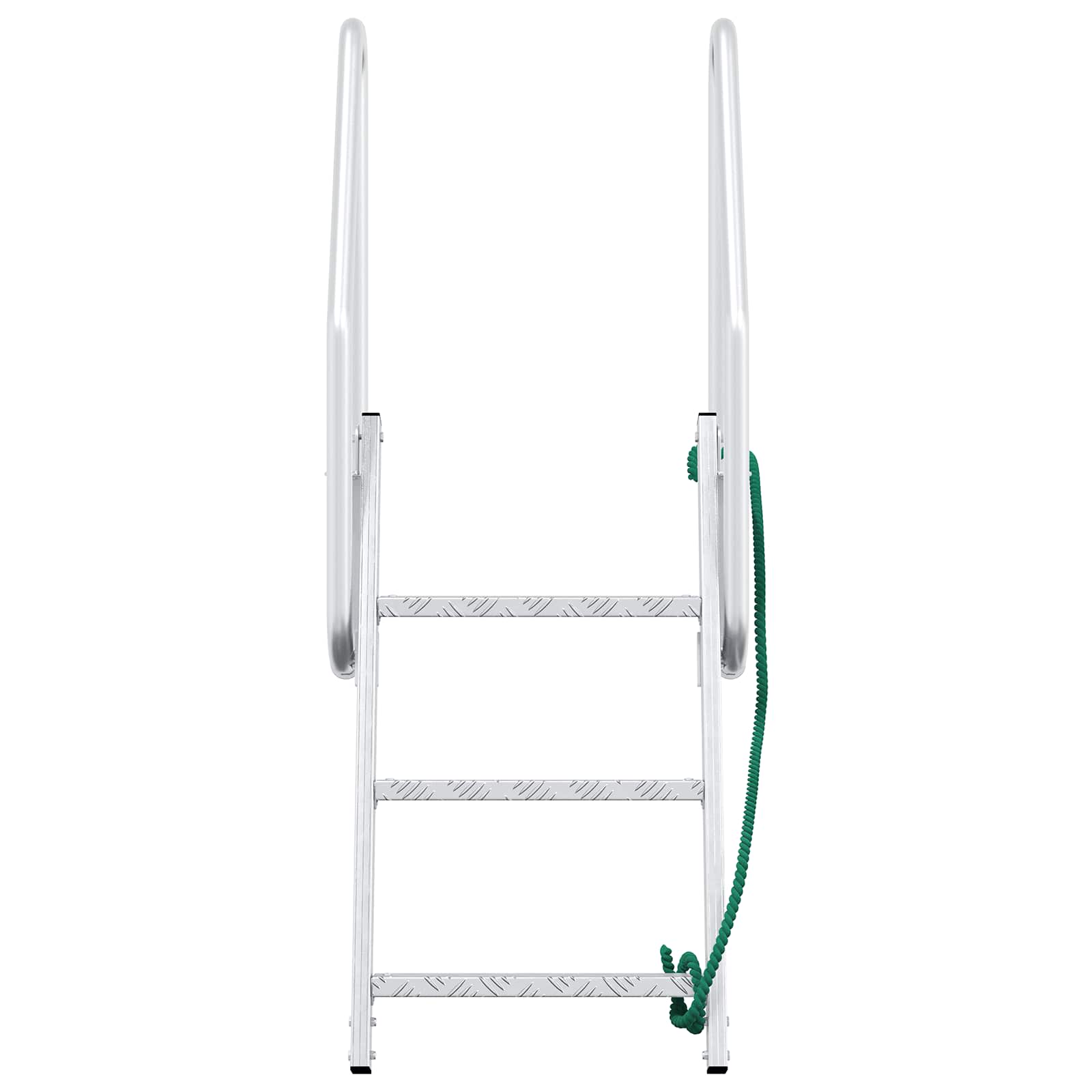 Ljestve za dok s 3 koraka Srebrno 58 x 77 x 144 cm Aluminij