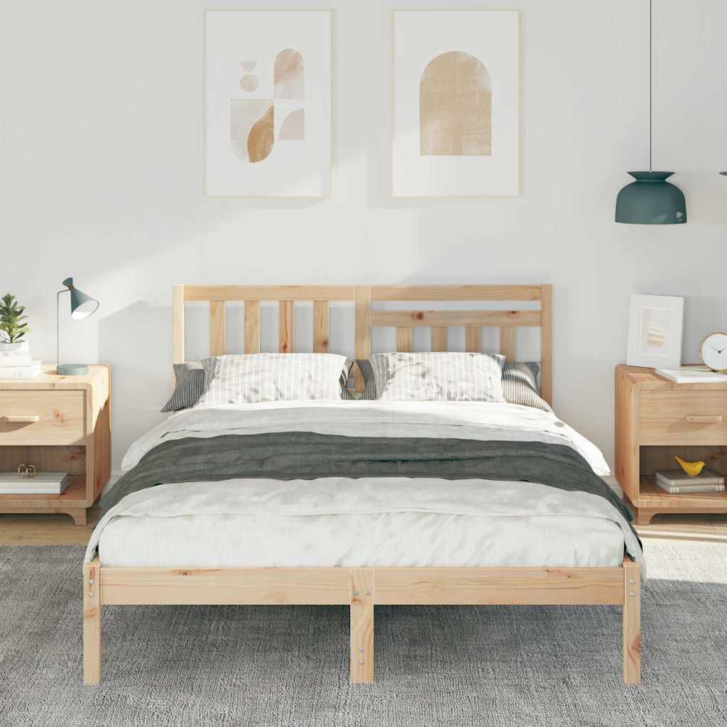 Krevetna konstrukcija Smeđa 120 x 200 cm Čvrsto borovo drvo