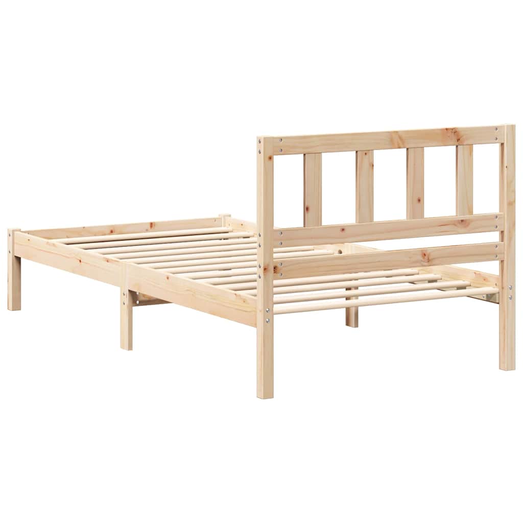 Krevetna konstrukcija Smeđa 80 x 200 cm Čvrsto borovo drvo