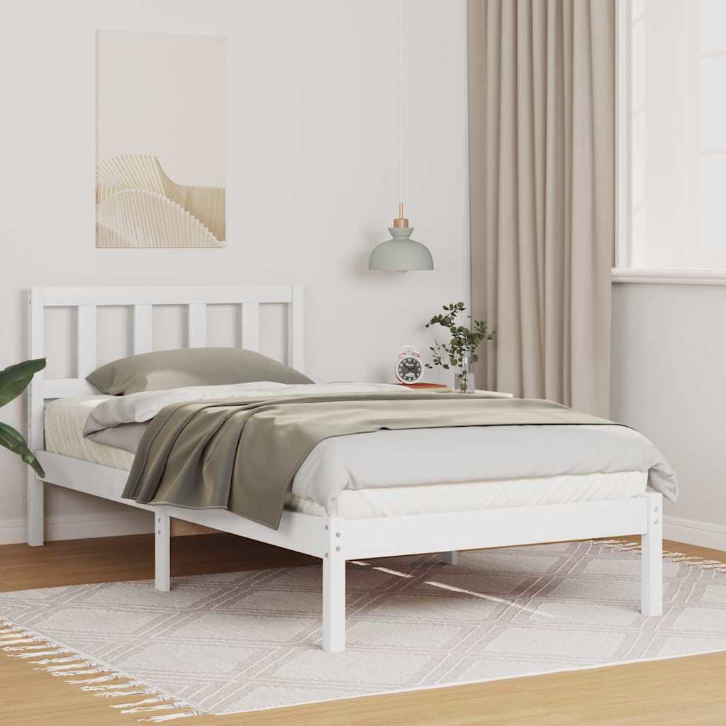 Krevetna konstrukcija Smeđa 100 x 200 cm Čvrsto borovo drvo