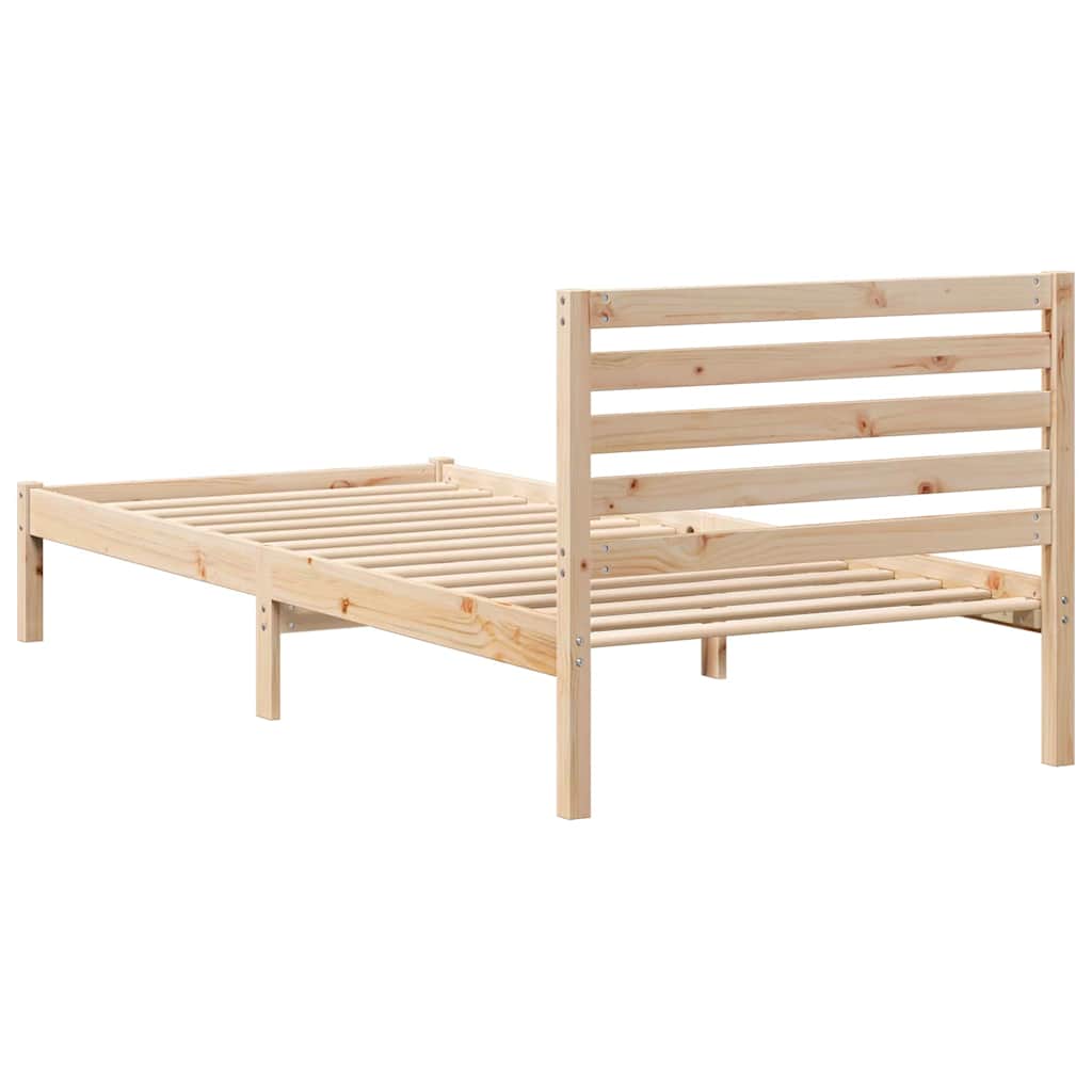 Krevetna konstrukcija Smeđa 80 x 210 cm Čvrsto borovo drvo