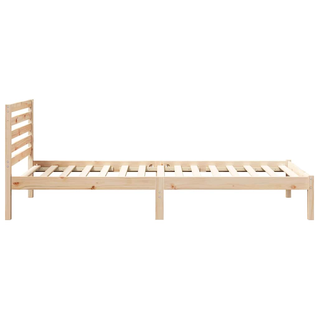 Krevetna konstrukcija Smeđa 90 x 210 cm Čvrsto borovo drvo