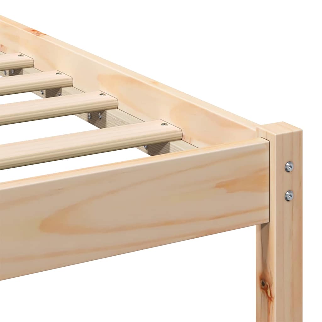 Krevetna konstrukcija Smeđa 90 x 200 cm Čvrsto borovo drvo