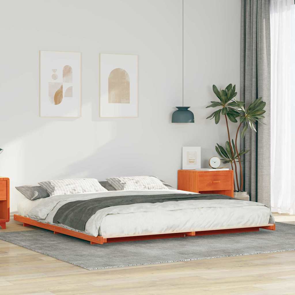 Krevetna konstrukcija Vosak smeđa 200 x 200 cm