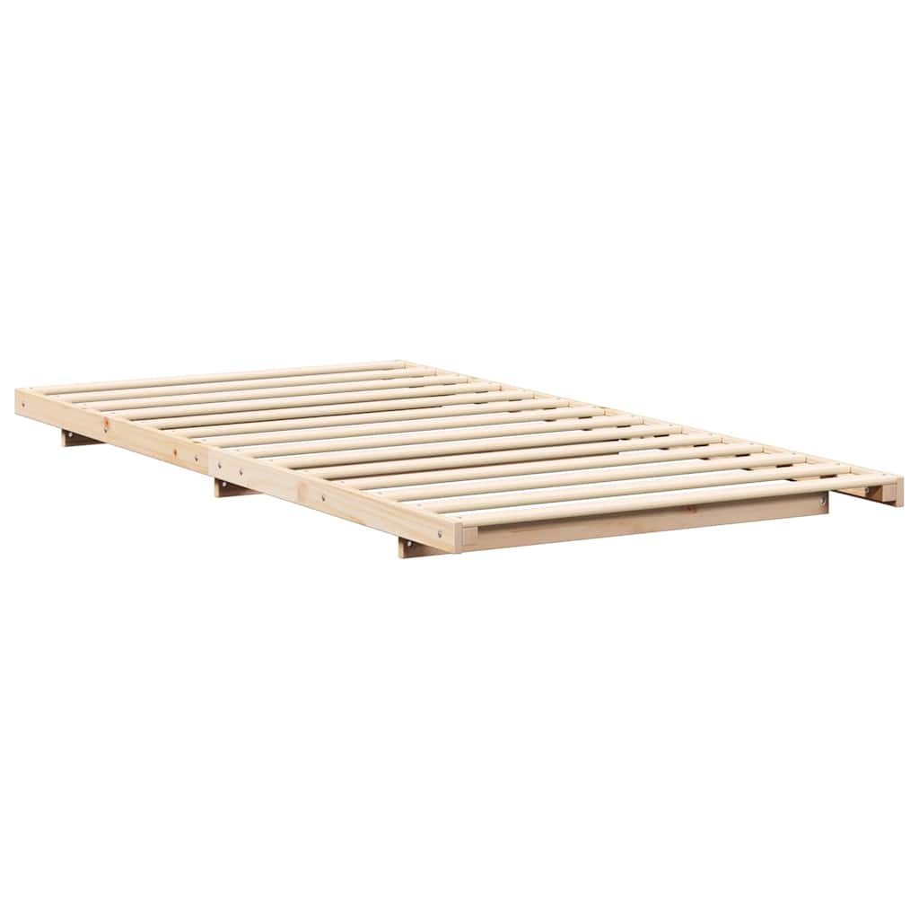 Krevetna konstrukcija Smeđa 80 x 210 cm Čvrsto borovo drvo