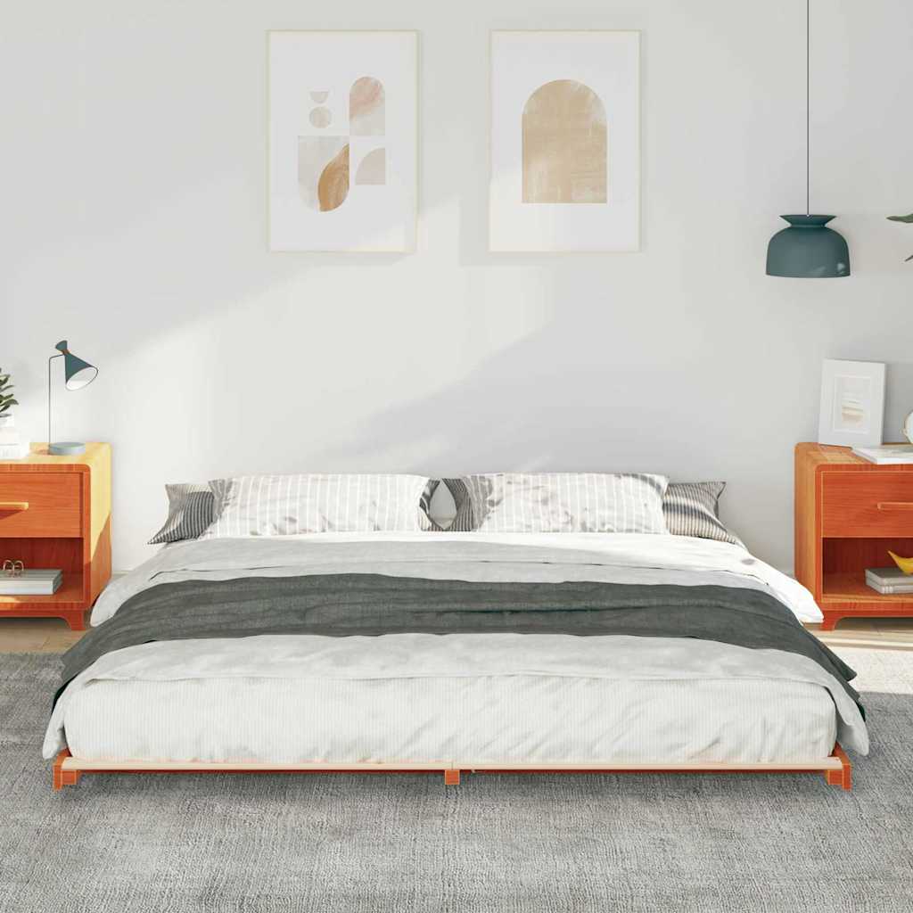 Krevetna konstrukcija Vosak smeđa 180 x 220 cm