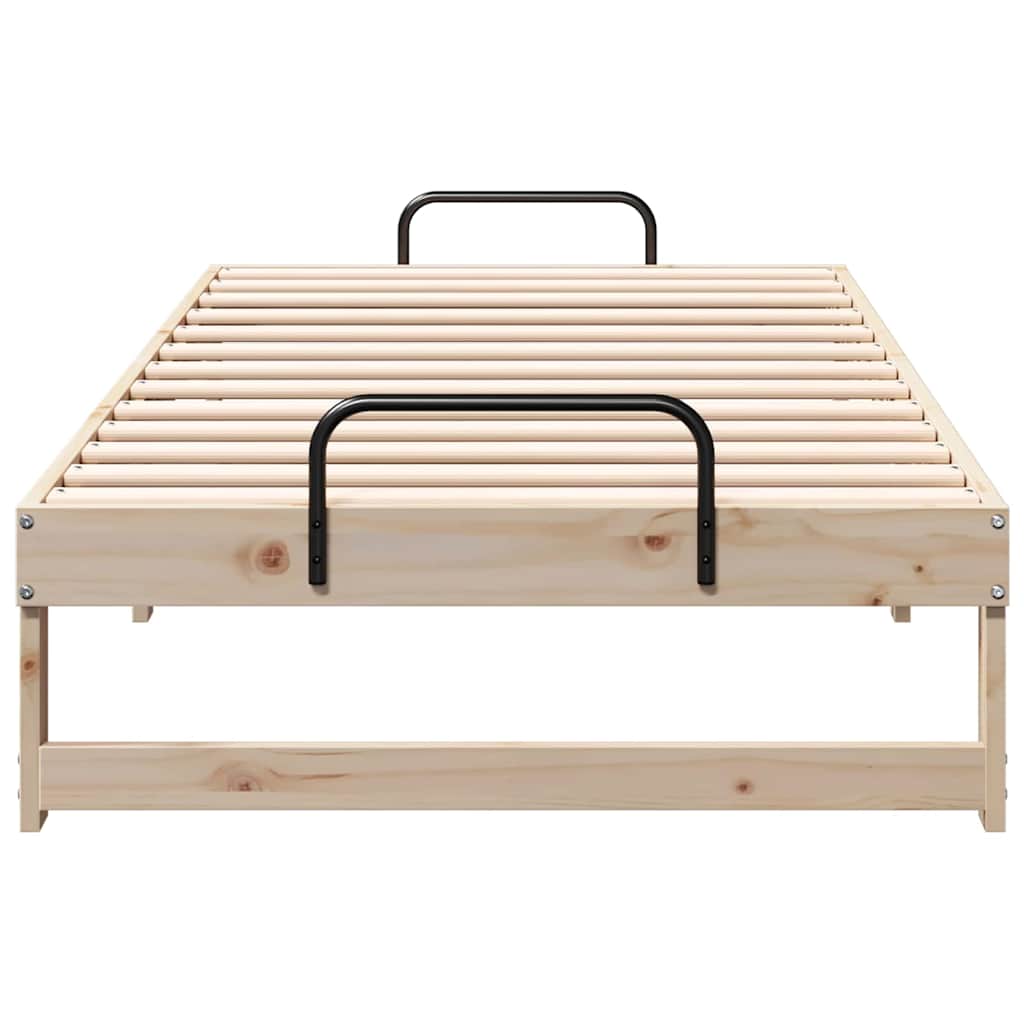 Krevetna konstrukcija Smeđa 90 x 200 cm Čvrsto borovo drvo