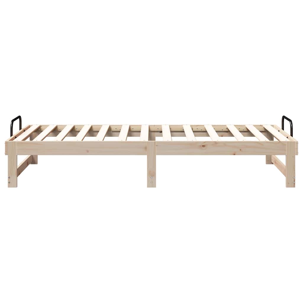 Krevetna konstrukcija Smeđa 90 x 200 cm Čvrsto borovo drvo