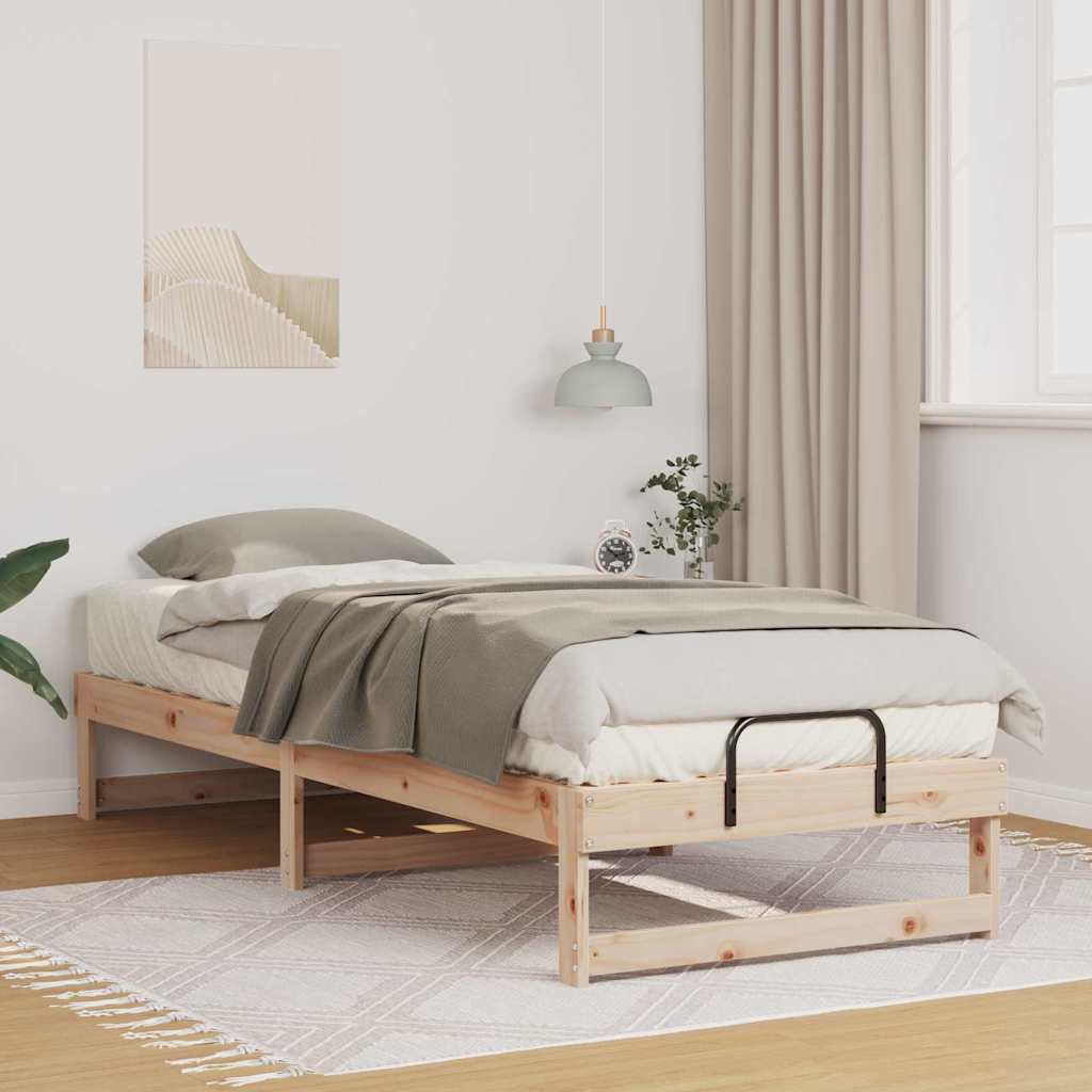 Krevetna konstrukcija Smeđa 80 x 210 cm Čvrsto borovo drvo