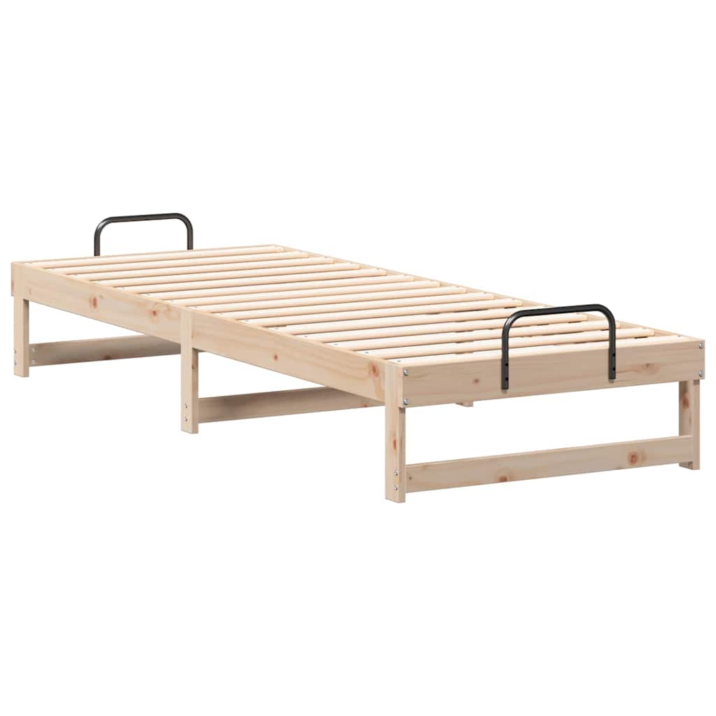 Krevetna konstrukcija Smeđa 80 x 210 cm Čvrsto borovo drvo