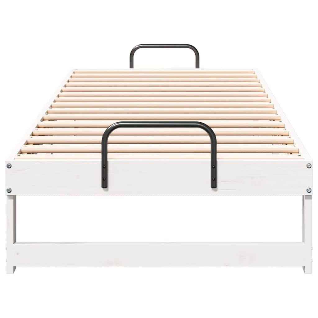 Krevetna konstrukcija Bijelo 80 x 210 cm Čvrsto borovo drvo