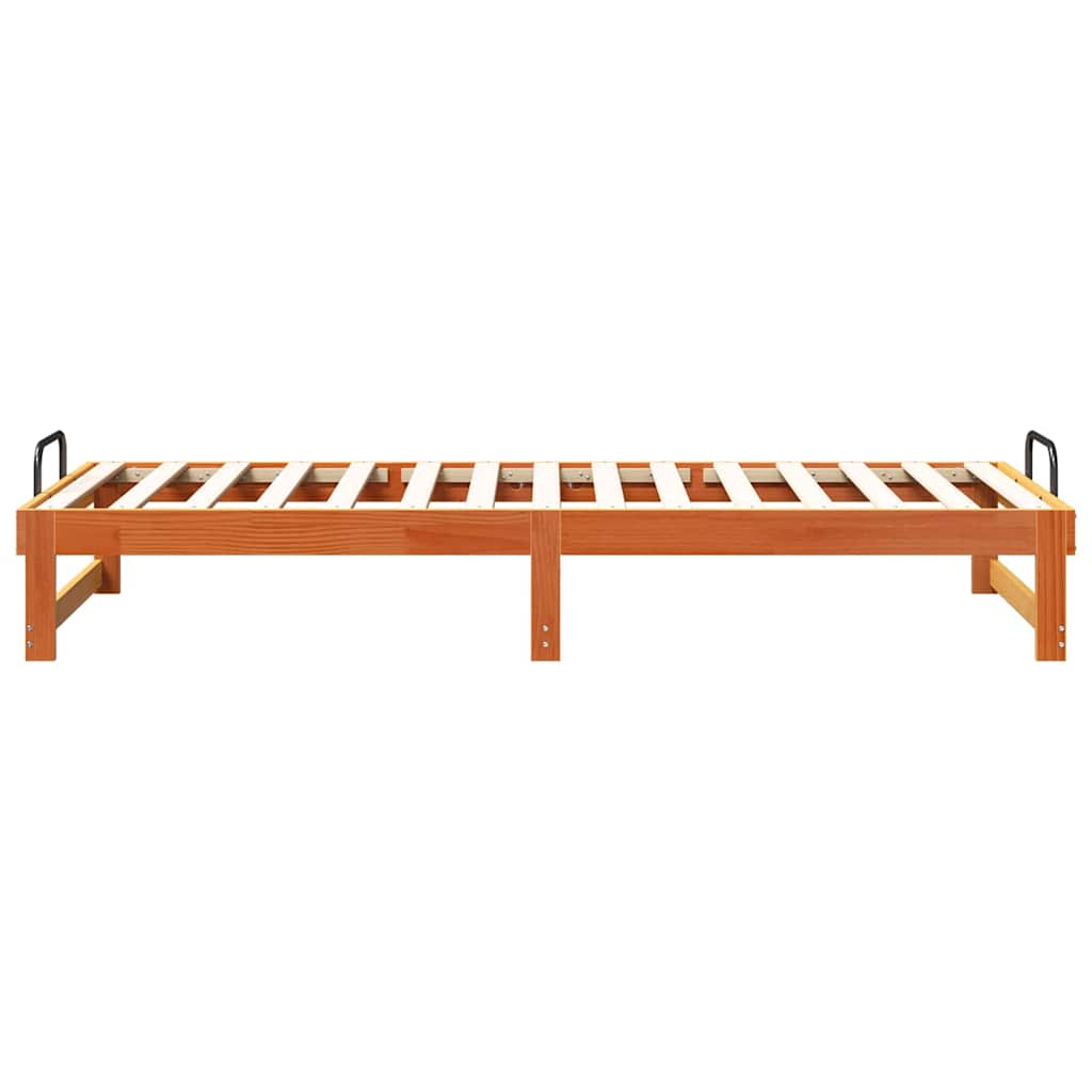Krevetna konstrukcija Smeđa 80 x 210 cm Čvrsto borovo drvo