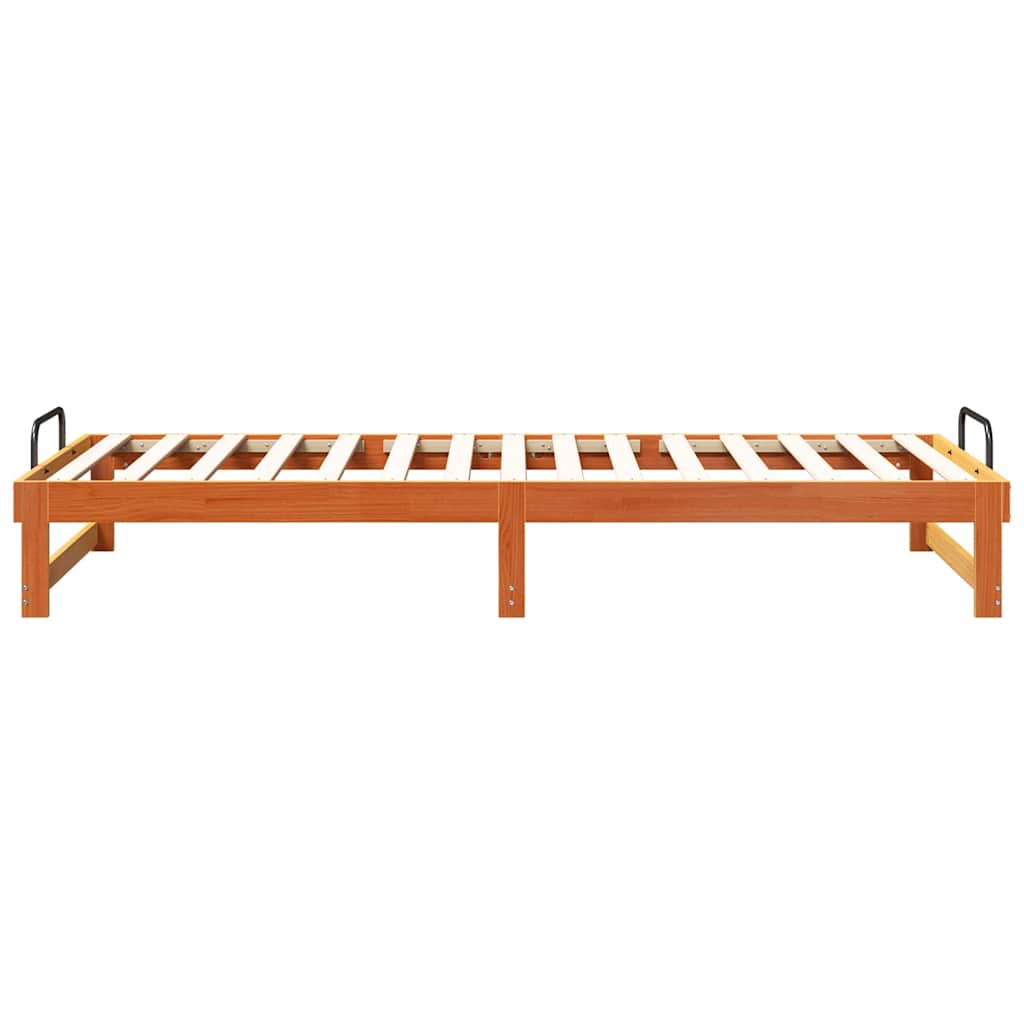 Krevetna konstrukcija Smeđa 80 x 220 cm Čvrsto borovo drvo