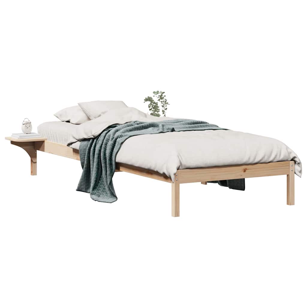 Krevetna konstrukcija s bočnim stolovima Prirodna 80 x 210 cm