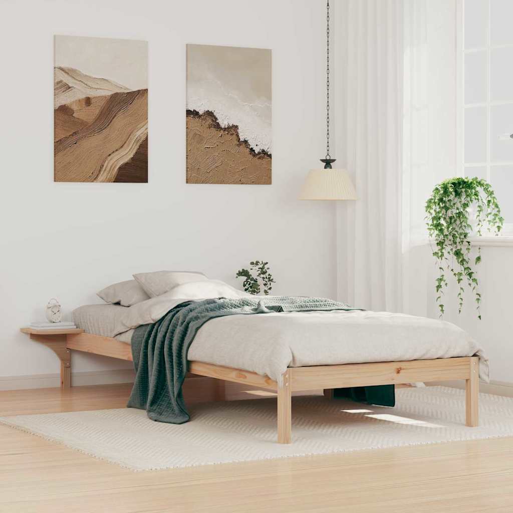 Krevetna konstrukcija s bočnim stolovima Prirodna 100 x 210 cm