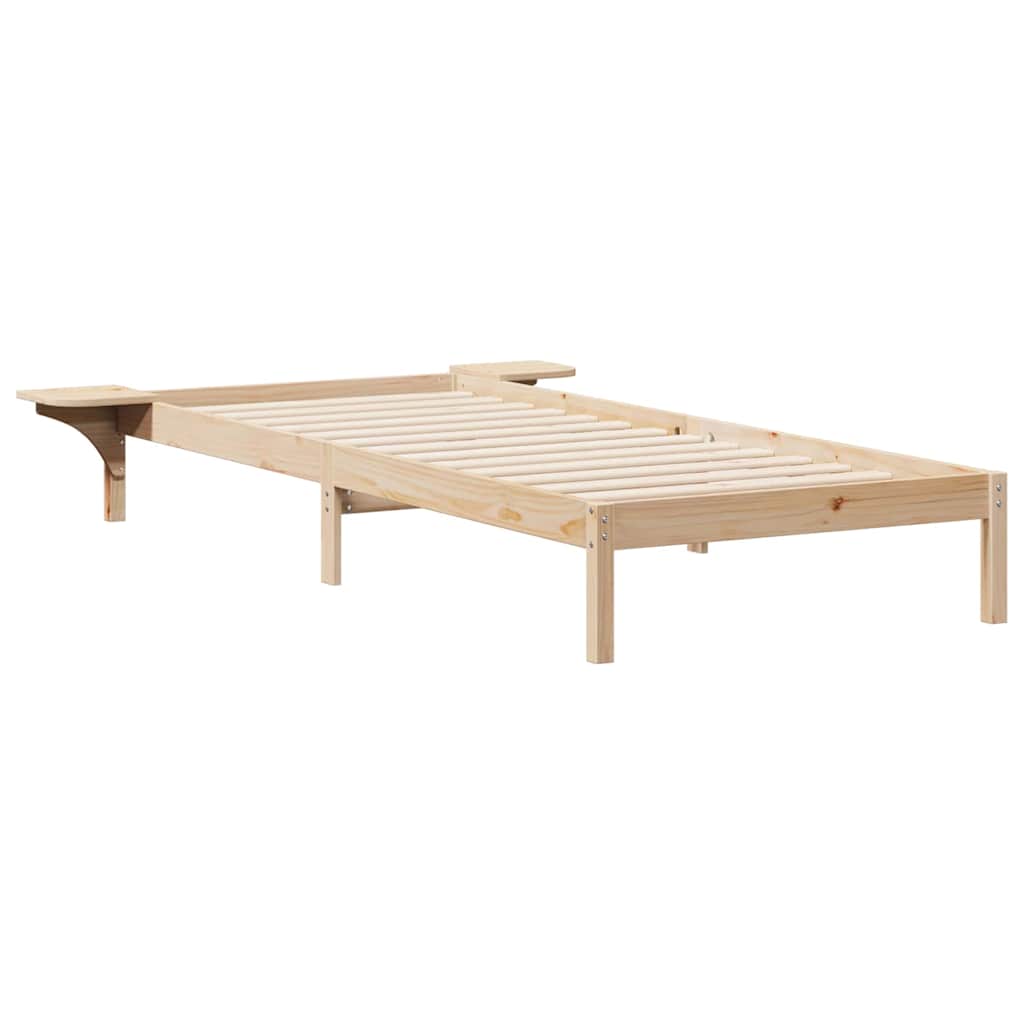 Krevetna konstrukcija s bočnim stolovima Prirodna 100 x 210 cm
