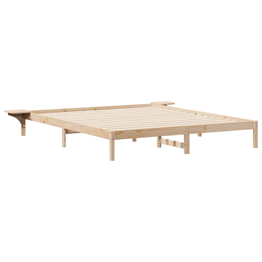 Krevetna konstrukcija s bočnim stolovima Prirodna 200 x 210 cm