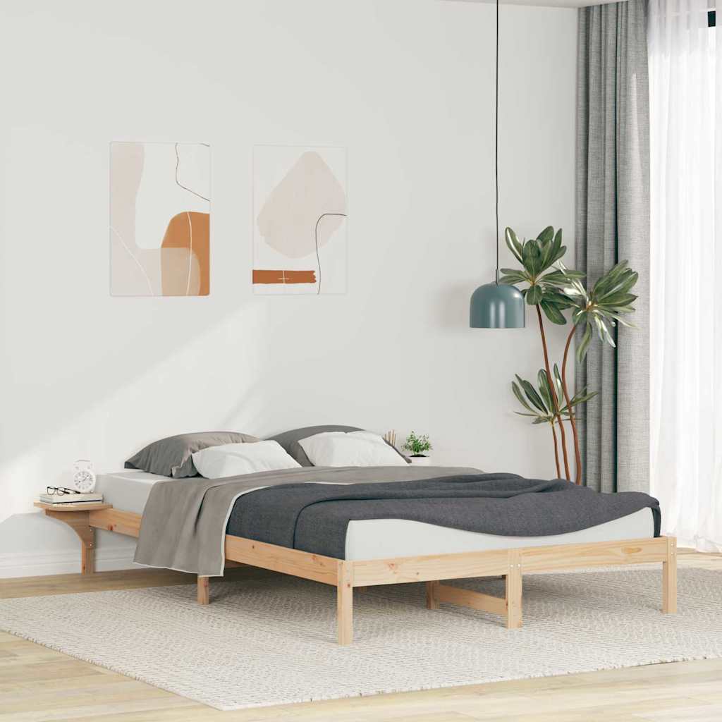 Krevetna konstrukcija s bočnim stolovima Prirodna 140 x 220 cm