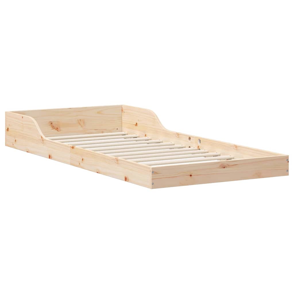 Krevetna konstrukcija Prirodna 80 x 210 cm Čvrsto borovo drvo