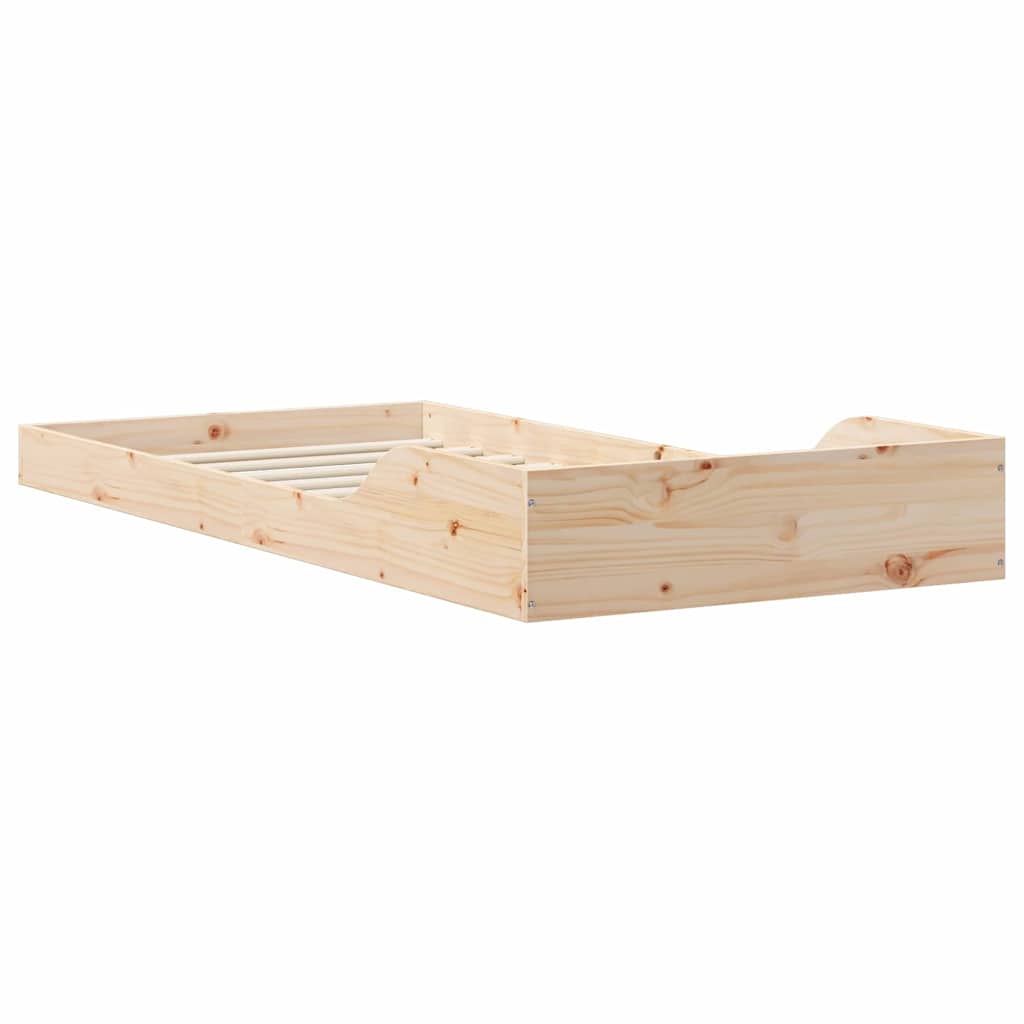 Krevetna konstrukcija Prirodna 80 x 210 cm Čvrsto borovo drvo