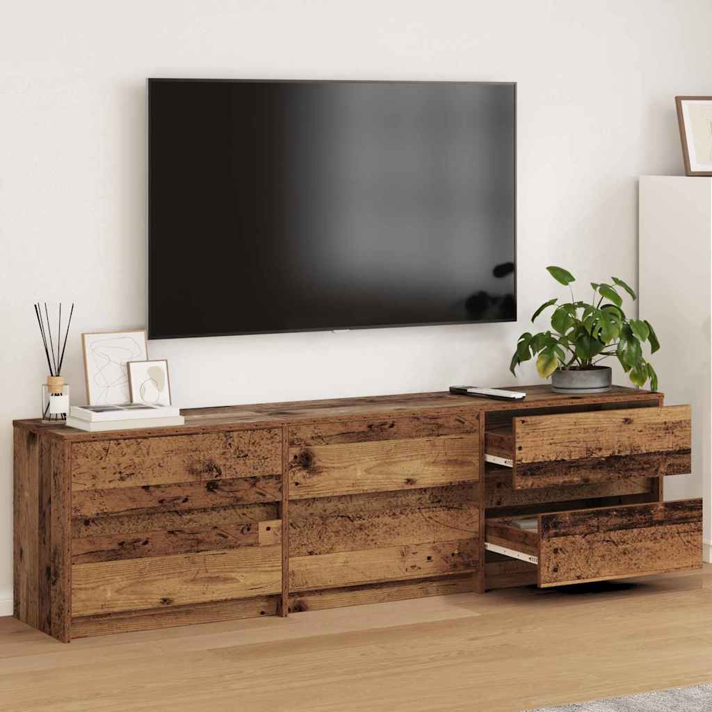 TV Jedinice 2 pcs Staro drvo 180 x 34 x 50 cm Konstruirano drvo