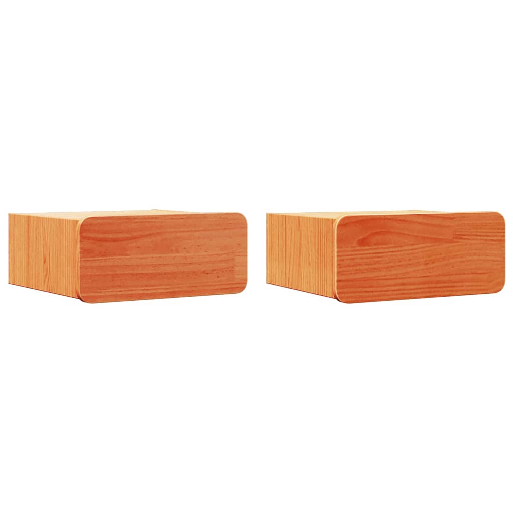 Noćni ormarić s ladicama 2 pcs Vosak smeđa 39 x 34 x 16,5 cm