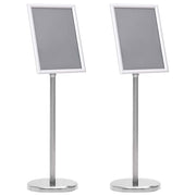 Stalci za plakate 2 pcs Srebrno 32.7 x 24 x 108 cm Aluminij