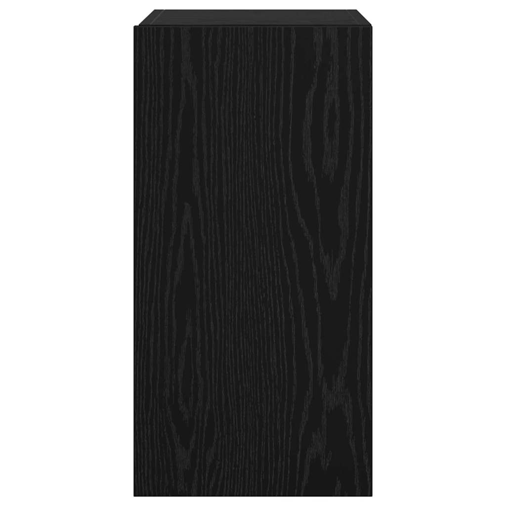 TV Kabinet za Zid Zidne 2 pcs Crni hrast 30,5 x 30 x 60 cm