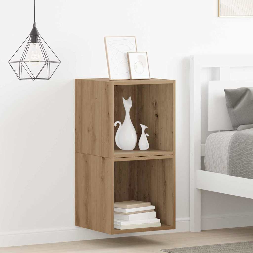 Ormar za Zid s policom 2 pcs Umjetnički hrast 37 x 37 x 37 cm
