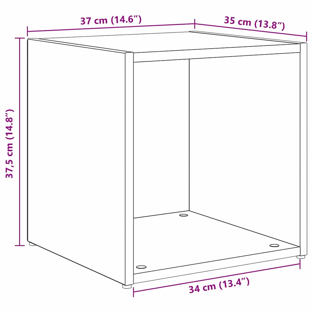 Set TV komoda Zidne 4 pcs Staro drvo 37 x 35 x 37,5 cm