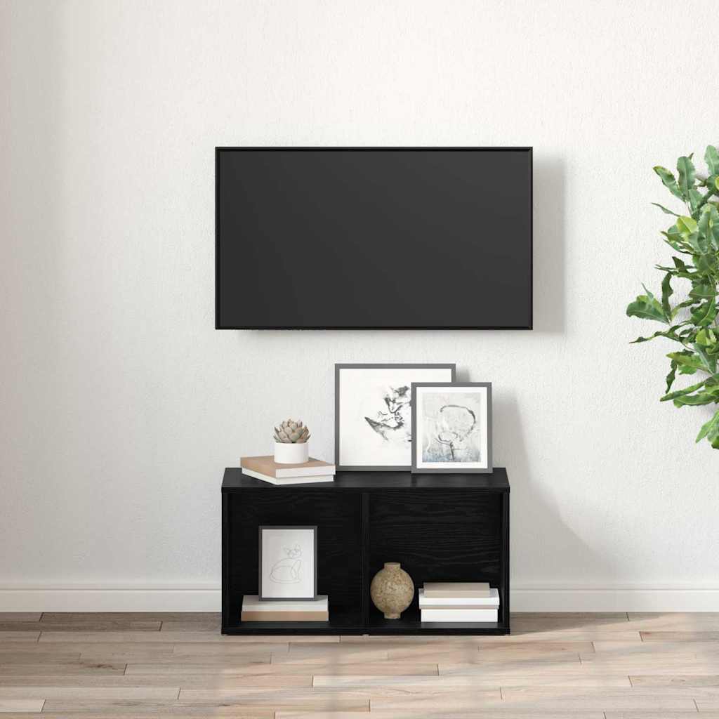 Set TV komoda Zidne Crna 72 x 35 x 37 cm Konstruirano drvo