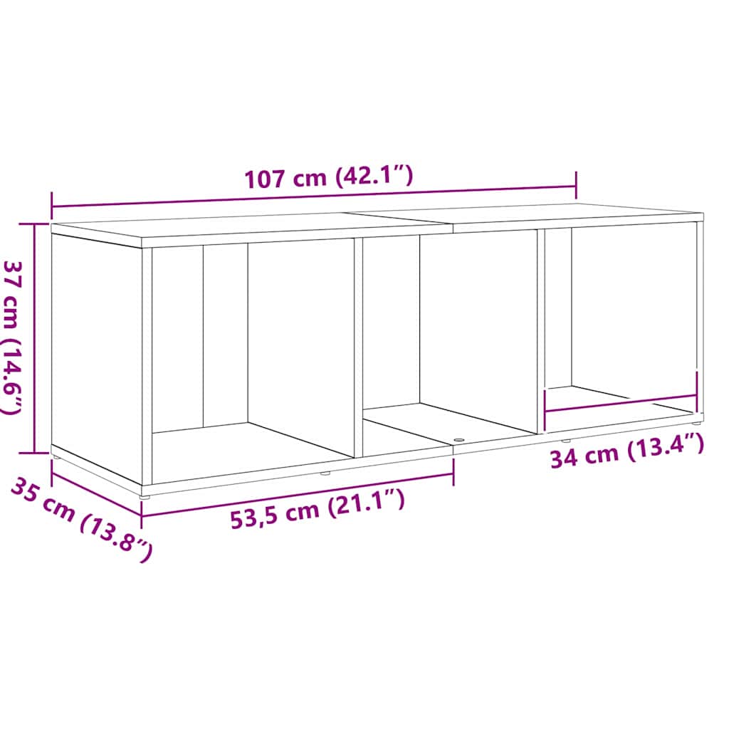 Set TV komoda 72 x 35 x 37 cm Smeđa Konstruirano drvo