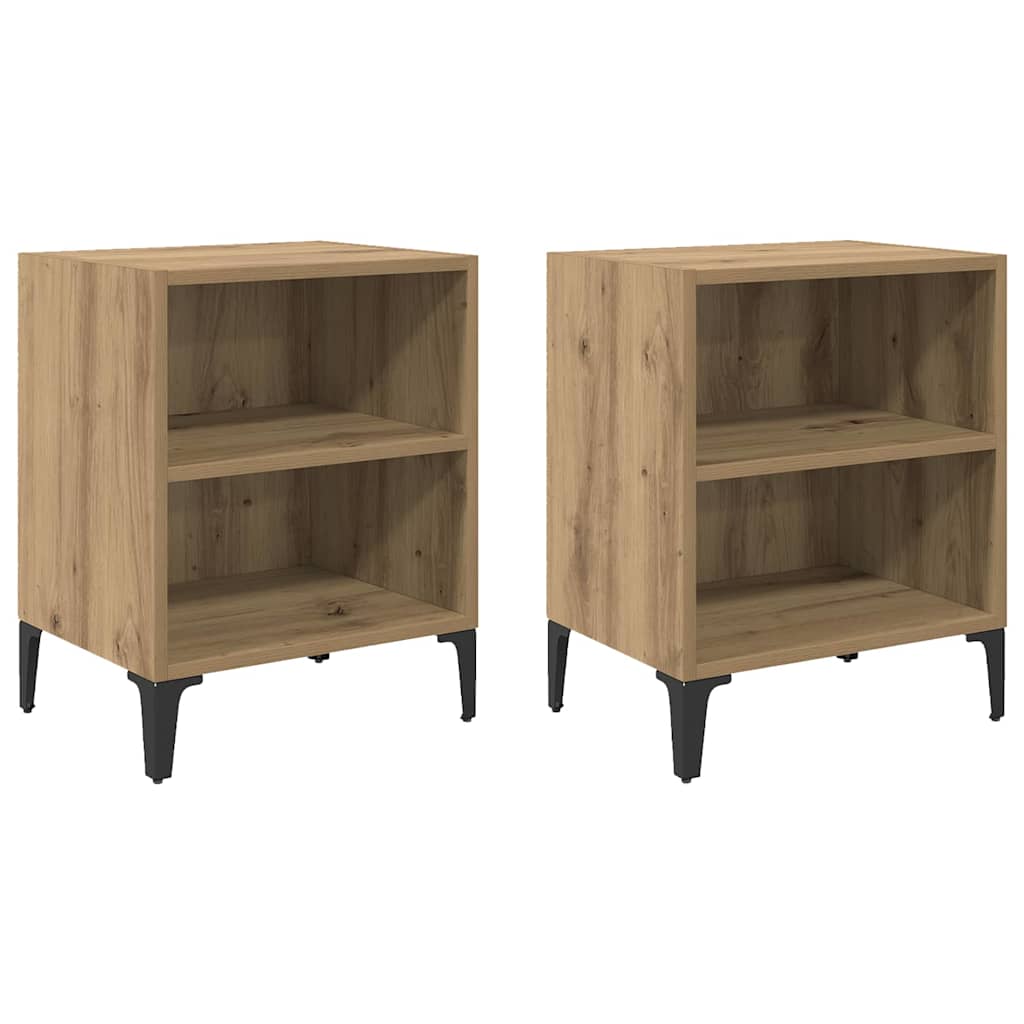 Noćni ormar 2 pcs Umjetnički hrast 40 x 30 x 50 cm