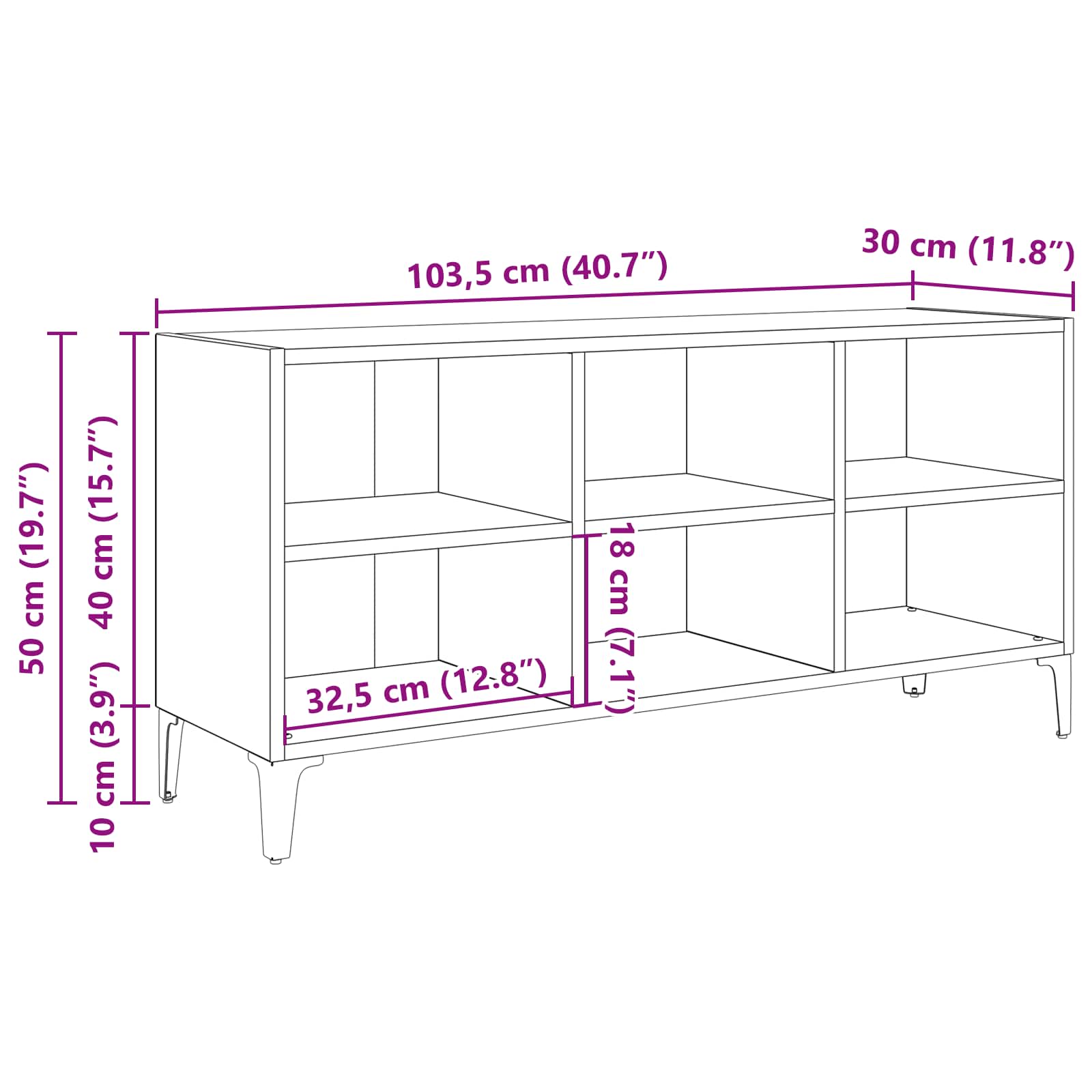 Set TV komoda Smeđa 103,5 x 30 x 50 cm Konstrukcijsko drvo
