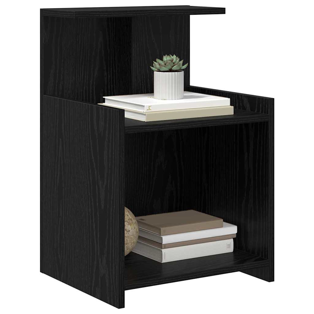 Noćni ormar 2 pcs Crni hrast 40 x 35 x 60 cm Konstruirano drvo