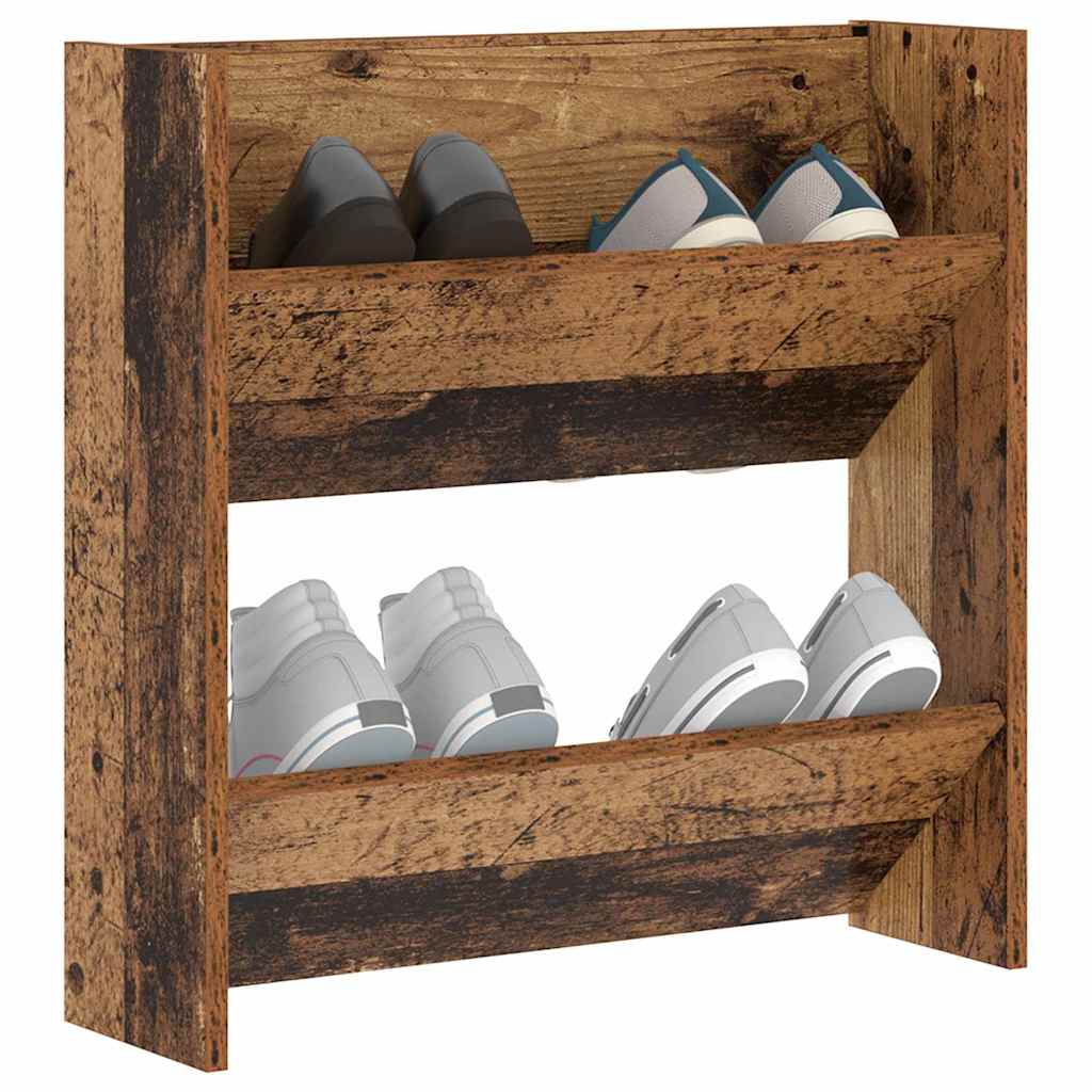 Ormar za cipele Staro drvo 60 x 18 x 60 cm Konstruirano drvo