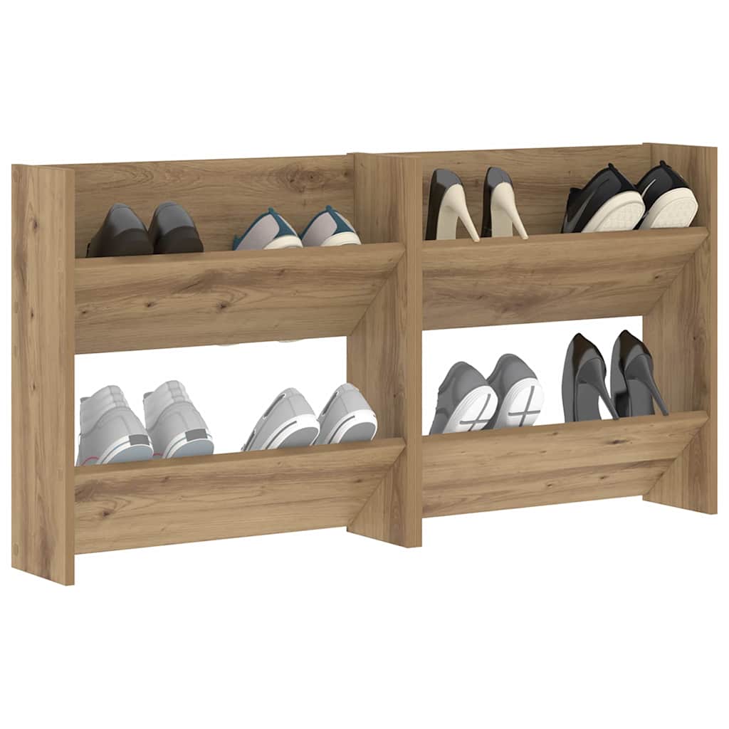 Ormar za cipele Zidne 2 pcs Umjetnički hrast 60 x 18 x 60 cm