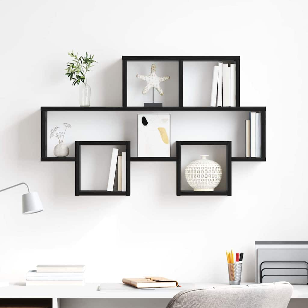 Polica na zidu Crni hrast 82 x 15 x 51 cm Konstruirano drvo