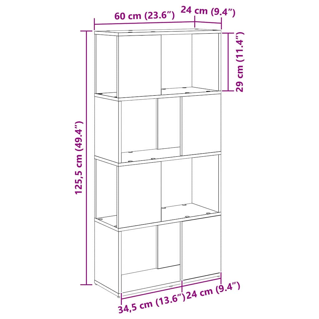 Set TV komoda Zidne Smeđa 60 x 24 x 125,5 cm Konstruirano drvo