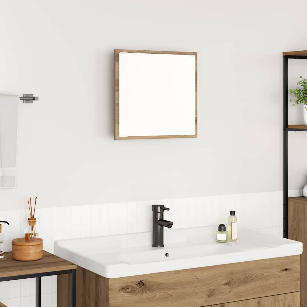LED kupaonsko ogledalo Zidne Umjetnički hrast 40 x 37 x 8.5 cm