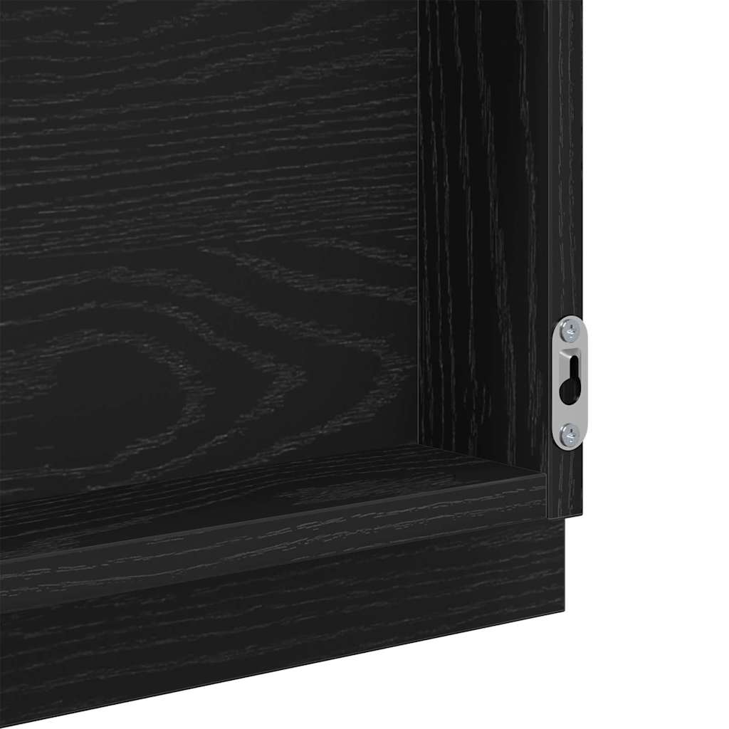 Ogledalo Zidne Crni hrast 90 x 8,5 x 37 cm Konstruirano drvo