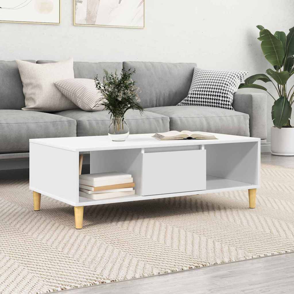 Kava Stol Bijelo 102 x 55 x 35 cm Konstruirano drvo