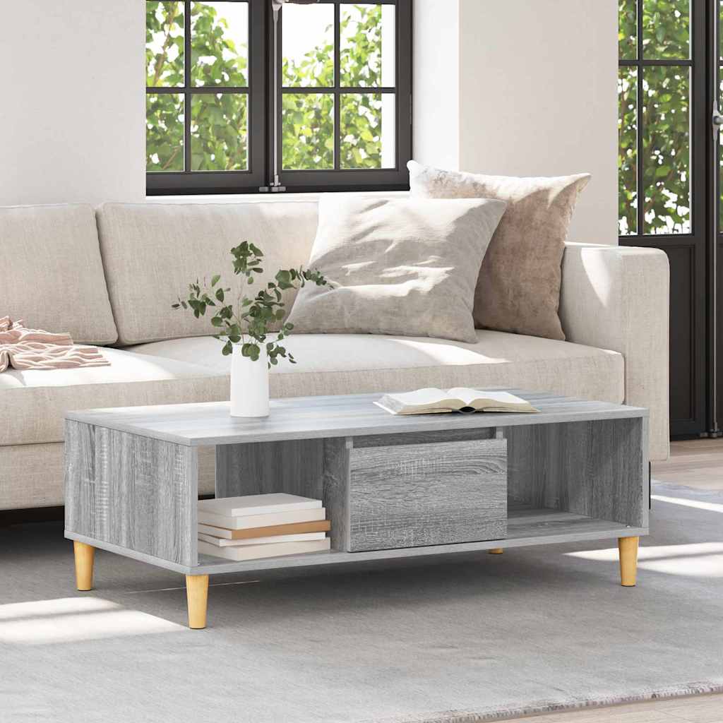 Kava Stol Siva Sonoma 102 x 55 x 35 cm Konstruirano drvo