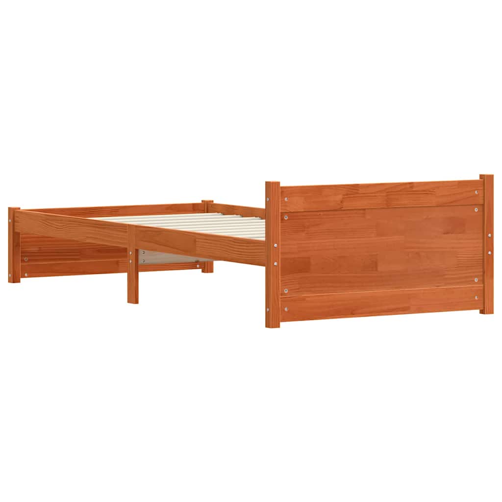 Krevetna konstrukcija Vosak smeđa 205.5 x 95.5 x 51 cm