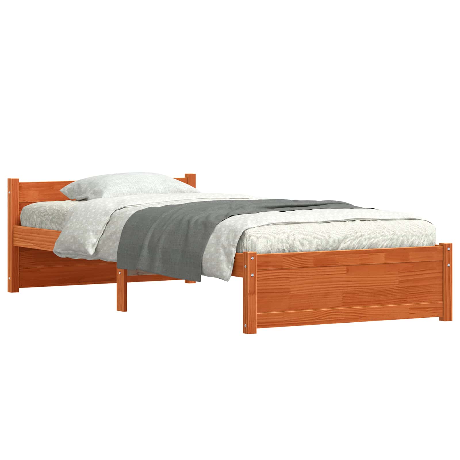 Krevetna konstrukcija Vosak smeđa 205,5 x 105,5 x 51 cm