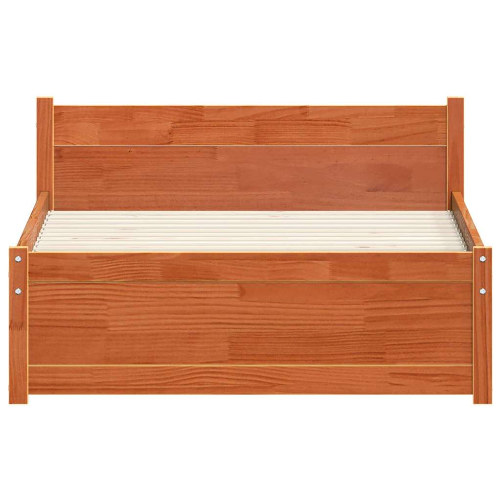 Krevetna konstrukcija Vosak smeđa 205,5 x 105,5 x 51 cm