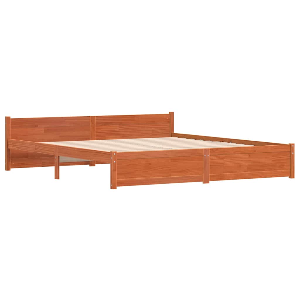 Krevetna konstrukcija Vosak smeđa 205,5 x 205,5 x 51 cm